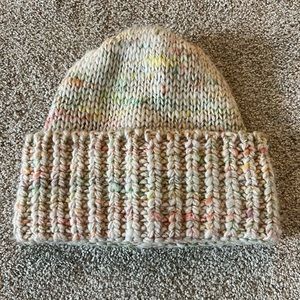 Madewell winter hat cream and fruit loop colors